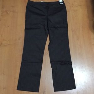 NWT Brown and gold-yellow dress pinstripe pants.